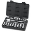 Makeithappen 24Pc 3-8 Inch Drive Metric Socket Set- Std- Deep MA703819